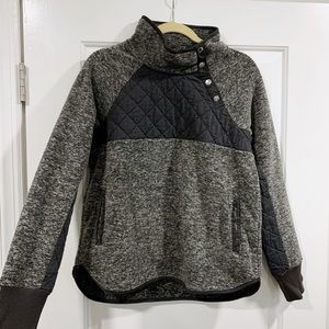 Abercrombie & Fitch Asymmetrical Snap Up Fleece